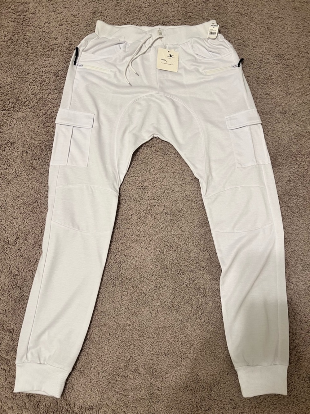 Tilly's White Men's Cargo Jogger Pants